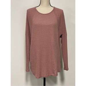 SO Ribbed Top Pink Juniors Size M